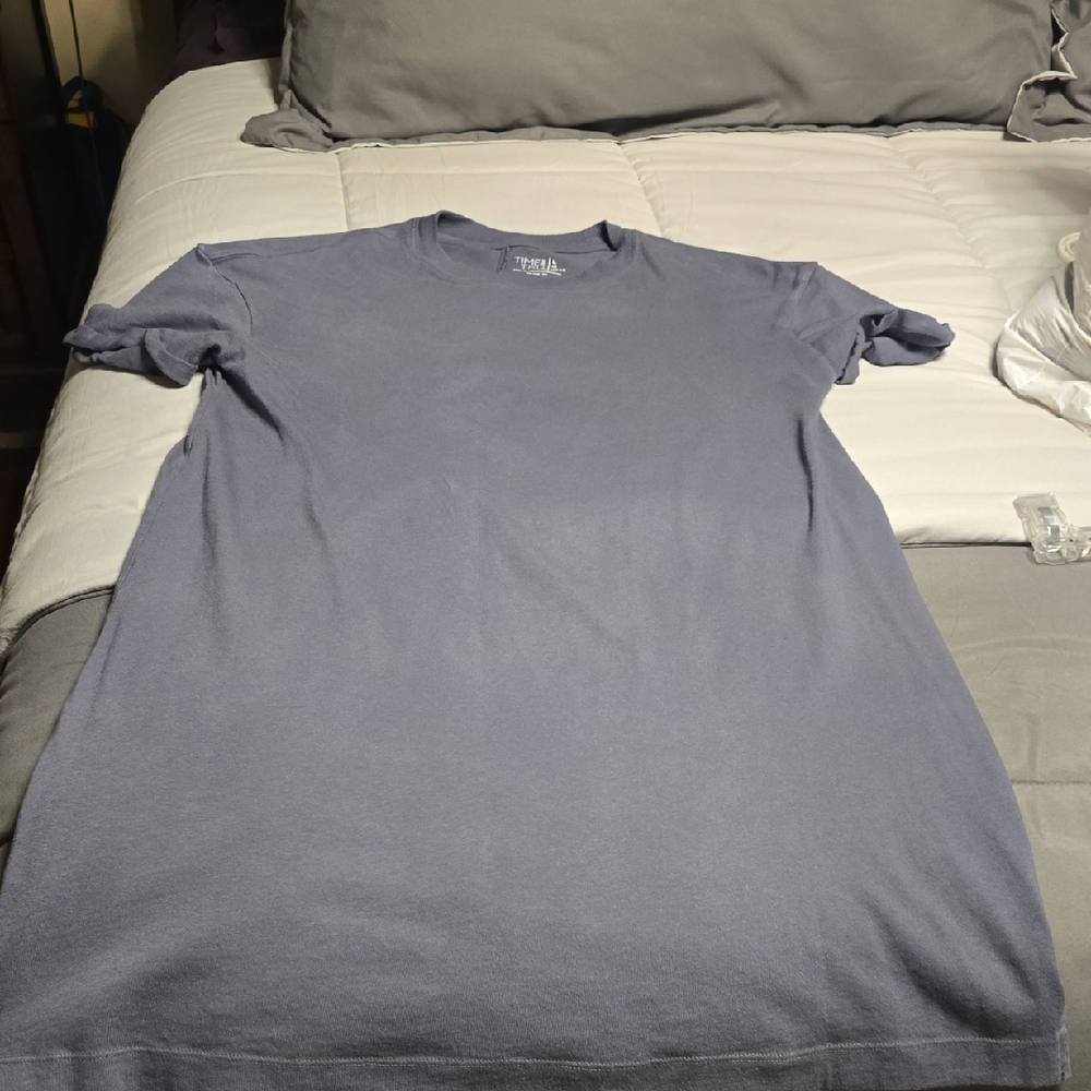 Time and Tru Women's Blue Short Sleeve T-shirt Dress